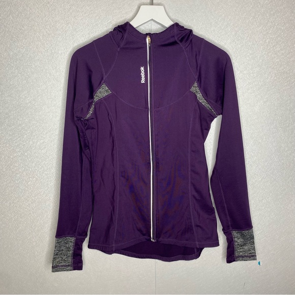Reebok Purple Zip Hoodie Jacket Size Medium - Picture 1 of 5